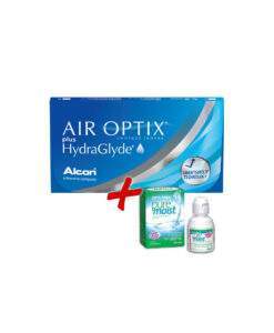 Air optics Hydraglide kontakiniai lesiai + pure moist dovana vizija optika