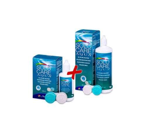 kontakiniai lesiai SOLOCare Aqua 360 ml + dovana 90 ml vizija optika pasiulymas