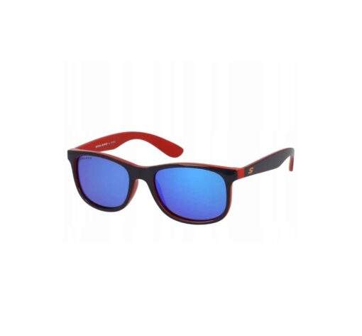 SS50053C raudoni vaikiski veidrodiniai poliarizuoti akiniai nuo saules vizija optika salonas