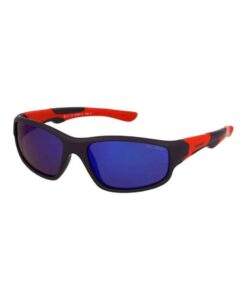 SS50083A juodi su raudonu veidrodiniai vaikiski poliarizuoti akiniai nuo saules vizija optika