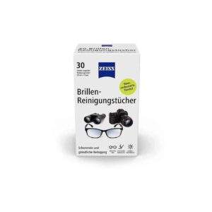 ZEISS dregnos serveteles 30 vnt Brillen-Reinigungstücher akiniu valymui vizija optika
